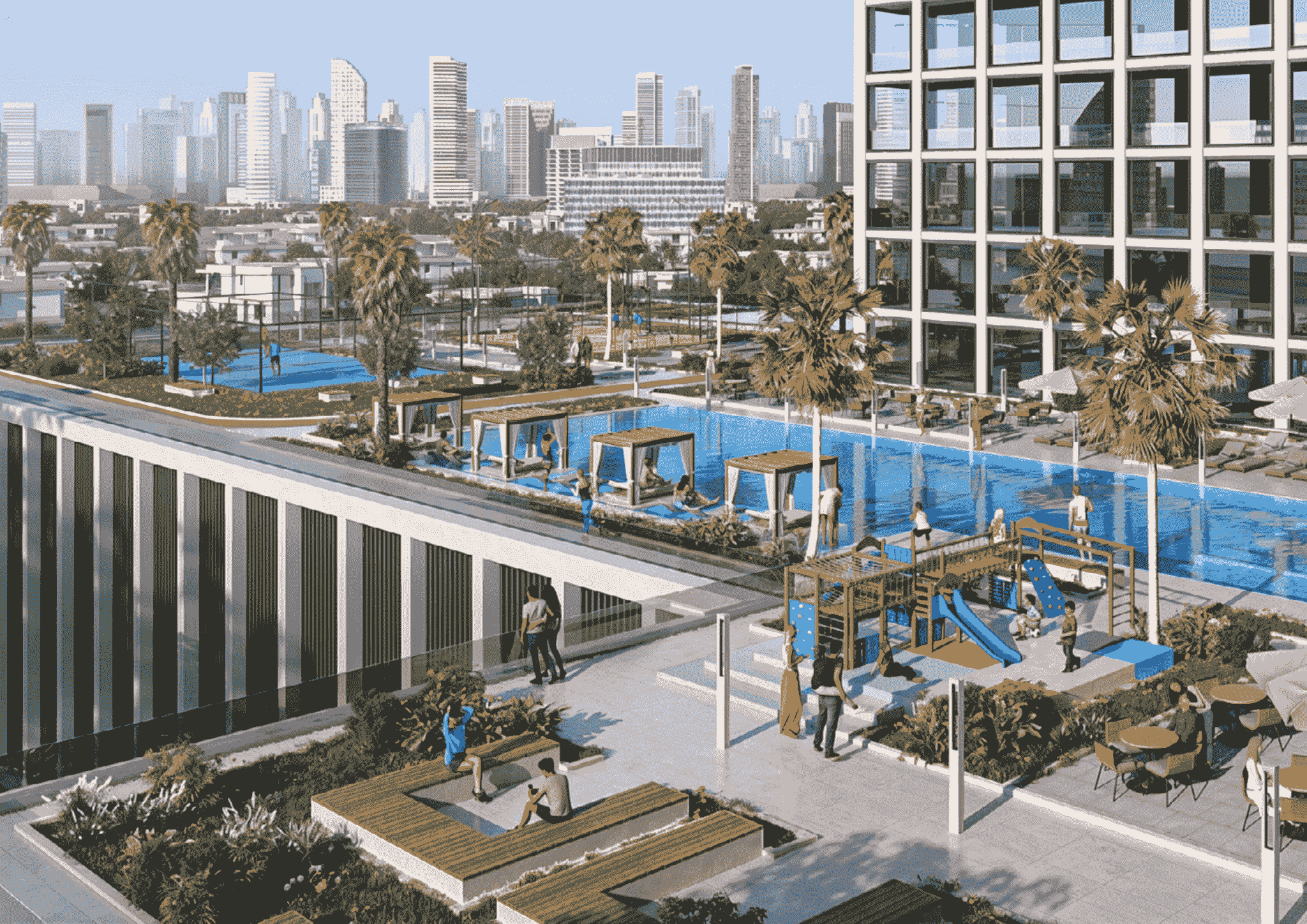 Binghatti-Vintage-Majan | beach & playarea | Maingate