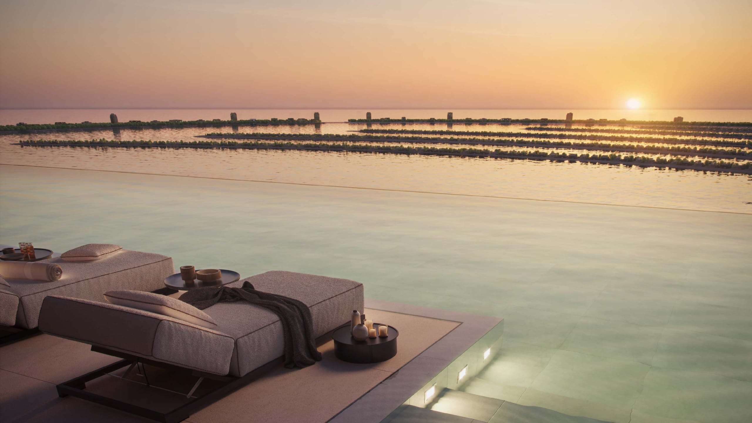 Beach view of Palm jabel ali